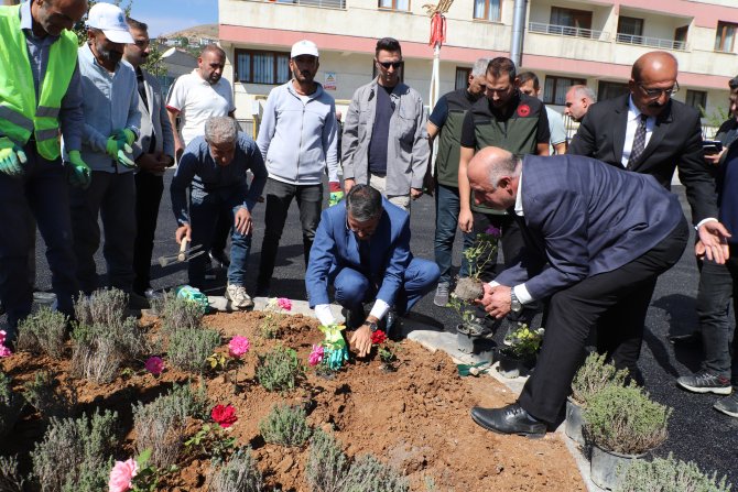 VALİ ÇELİK ORTA REFÜJLERE ÇİÇEK VE ÇAM DİKTİ