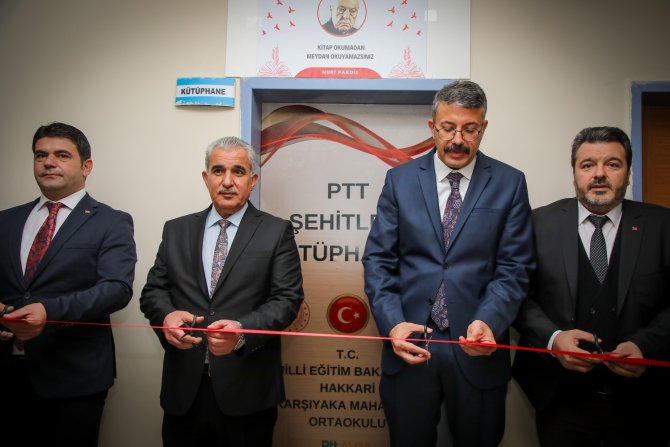 HAKKARİ’DE, PTT ŞEHİTLERİ ANISINA KÜTÜPHANE AÇILDI