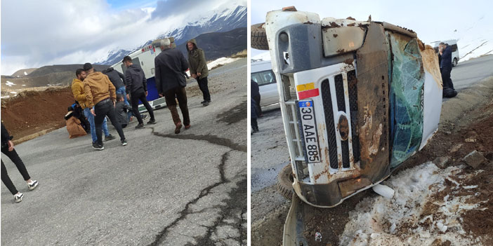 Hakkari'de öğrenci servisi kaza yaptı 4 yaralı