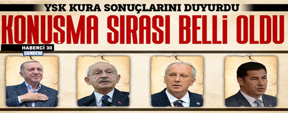 Cumhurbaşkanı adaylarının TRT'deki konuşma sıraları belli oldu