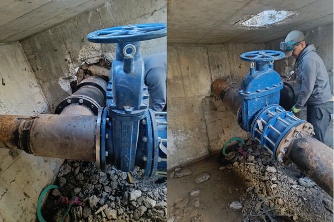 Berçelan içme suyu ishale hattı yenilendi