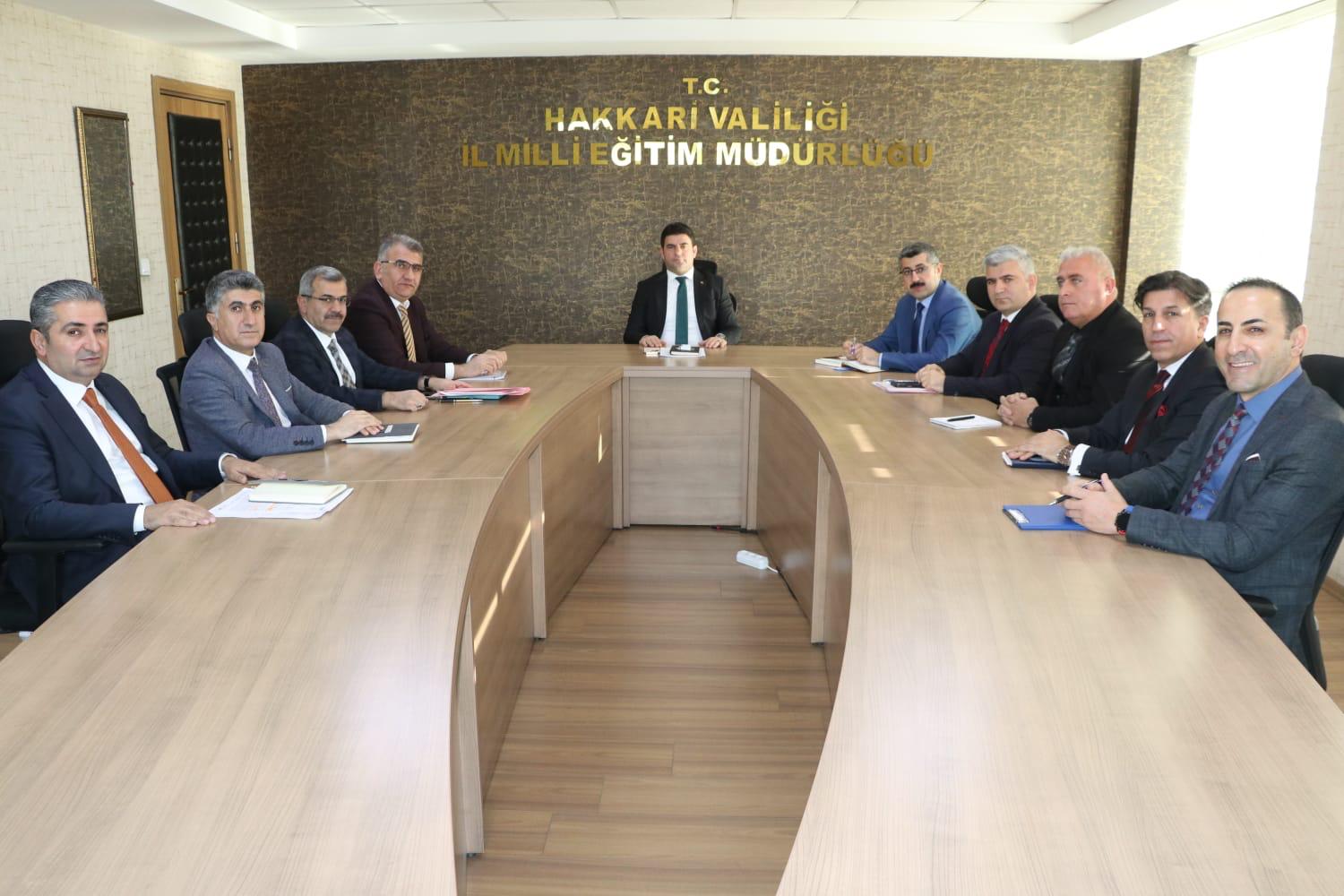 Hakkari İl Milli Eğitim Müdürlüğü’nde Eğitim-Öğretim Süreçleri Masaya Yatırıldı