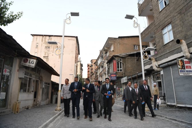 Vali Çelik, sanat sokağı çalışmalarını denetledi