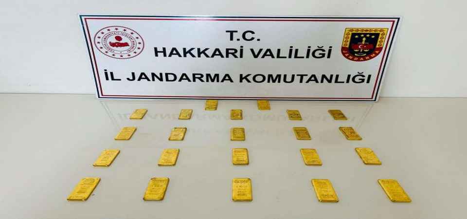 Hakkari'de 22 kilo külçe altın ele geçirildi