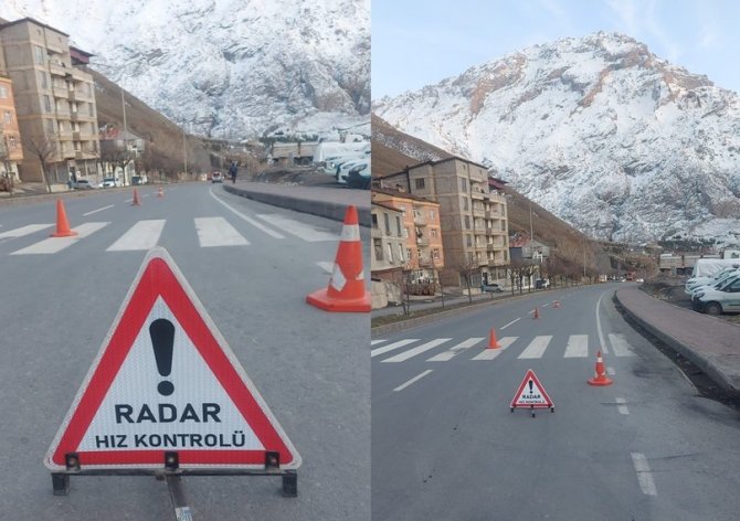 Radarla hız denetimi uygulaması yapıldı