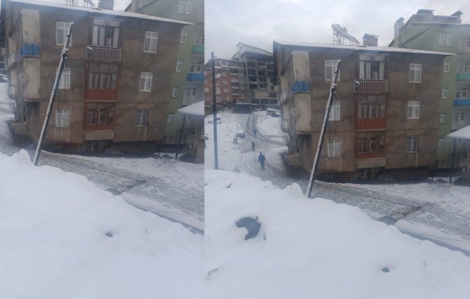 Kar ağırlığı elektrik kablolarını kopardı